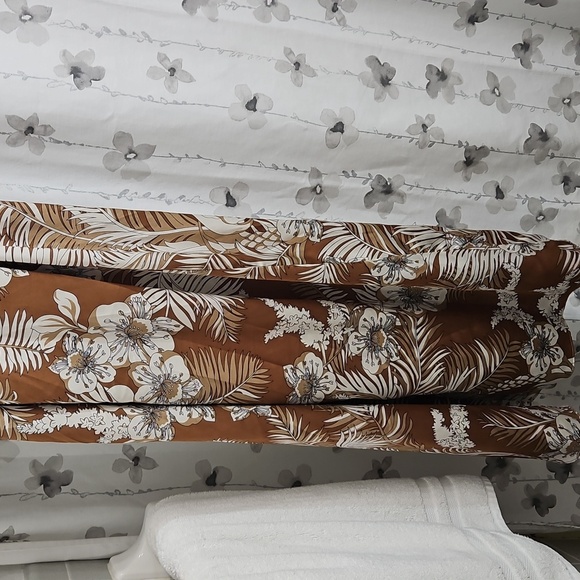 LULUS TAKE A HOLIDAY TAN TROPICAL PRINT MAXI DRESS SZE SMALL - Picture 5 of 8